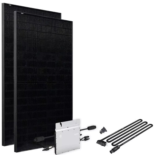 Klein-Balkonkraftwerk HM-600 820W Full Black Schuko-Anschluss