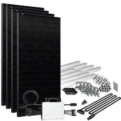 1640W PV-Solaranlage Full Black Schuko-Anschluss